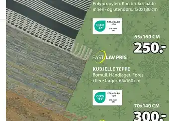 JYSK Kubjelle teppe tilbud