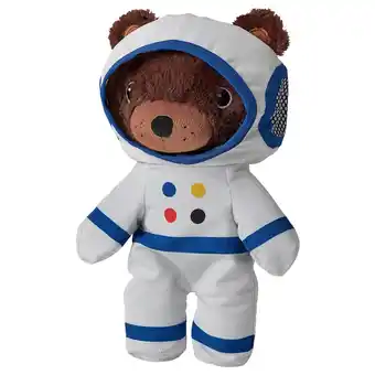 IKEA Aftonsparv kosedyr med astronautdrakt, bjørn, 28 cm tilbud