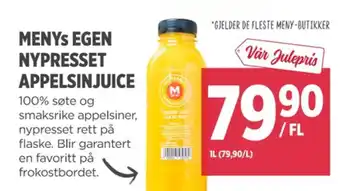 Meny Meny appelsinjuice tilbud