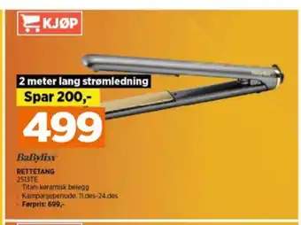 POWER Babyliss rettetang tilbud
