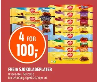 Coop Obs Melkesjokolade sjokoladeplate tilbud