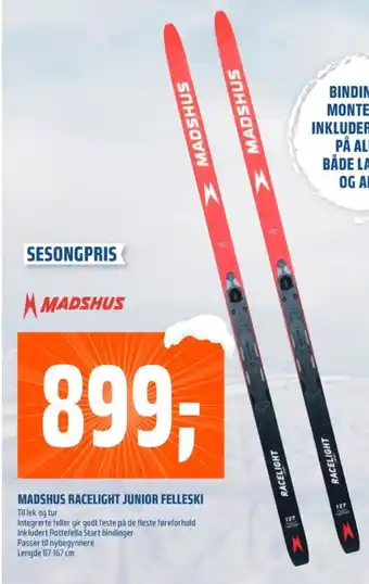 Coop Obs Madshus ski tilbud
