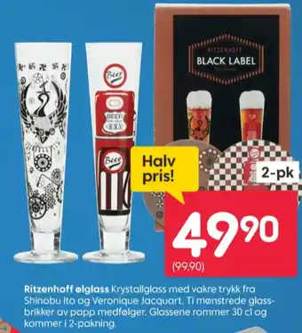 Rusta Ritzenhoff glass tilbud