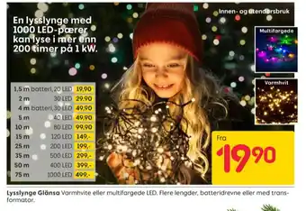 Rusta Ukjent lysslynge tilbud