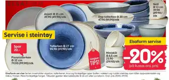 Rusta Elsaform tallerken tilbud