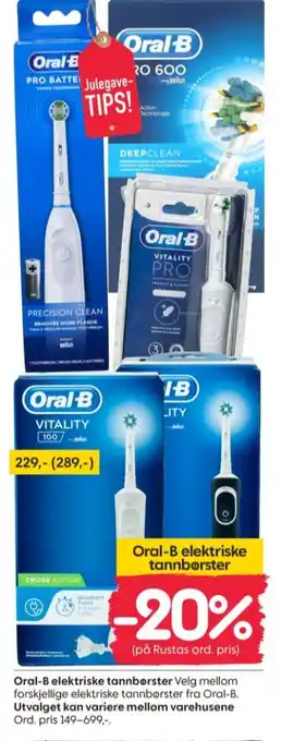 Rusta Braun oral-b eltannbørste tilbud