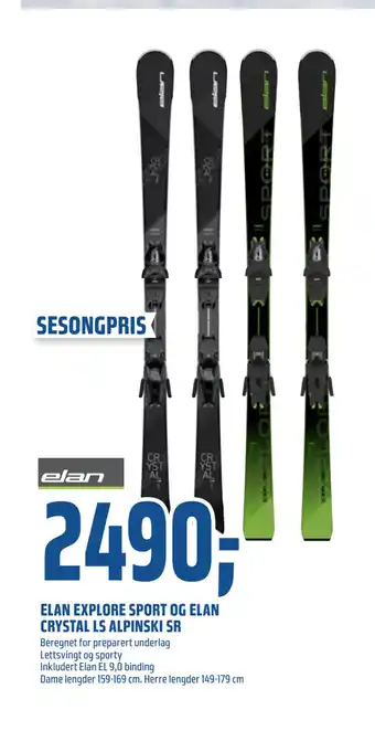 Coop Obs Elan explore sport og elan crystal ls alpinski sr tilbud