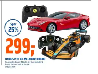 Coop Obs Radiostyrt bil mclaren/ferrari tilbud