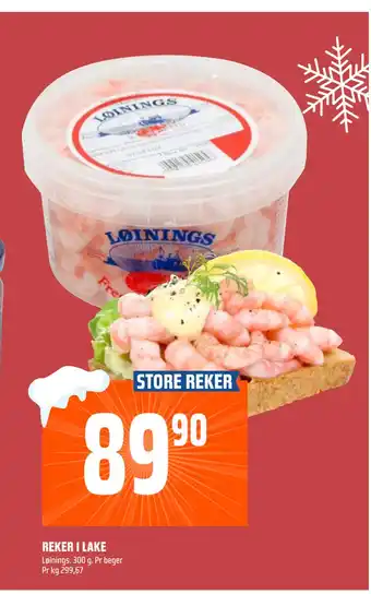 Coop Obs Reker i lake tilbud