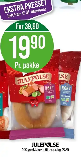 Kiwi Prior julepølse tilbud