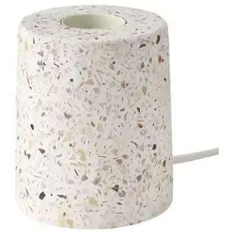 IKEA Lerskiffer bordlampe, terassomønster/hvit, 11 cm tilbud