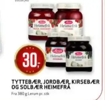 Bunnpris Lerum heimefrå tyttebær 380 gr tilbud
