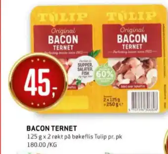 Bunnpris Tulip baconterninger tilbud