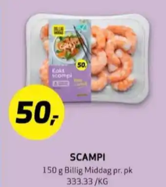 Bunnpris Billig middag scampi tilbud