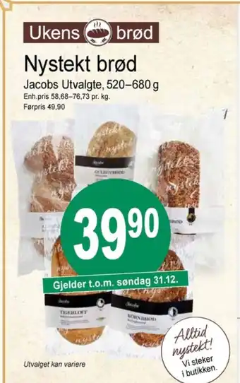 Joker Jacobs utvalgte brød tilbud