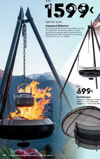 Mekk Espegard Bålpanne tilbud