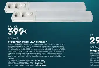 Mekk Megaman Keto LED armatur tilbud