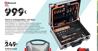 Mekk Work It verktøykoffert, 107 deler tilbud