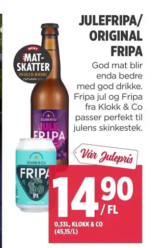 Meny JULEFRIPA/ ORIGINAL FRIPA tilbud