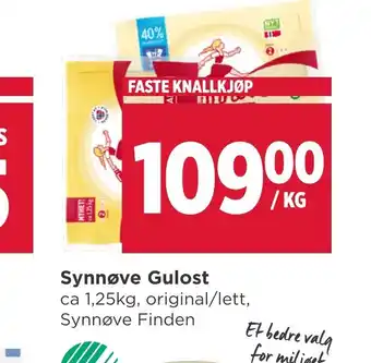 Meny Synnøve Gulost tilbud