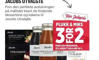 Meny JACOBS UTVALGTE tilbud