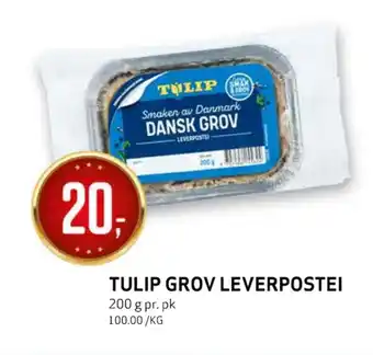 Bunnpris Tulip grov leverpostei tilbud
