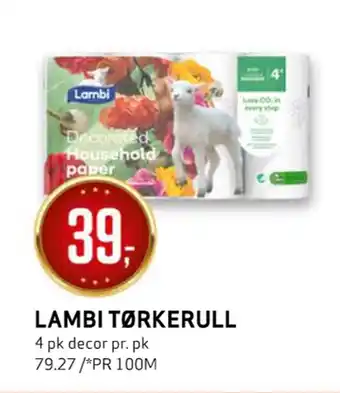 Bunnpris Lambi tørkerull tilbud
