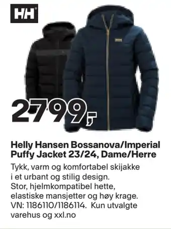 XXL Sport Helly hansen bossanova/imperial puffy jacket 23/24, dame/herre tilbud