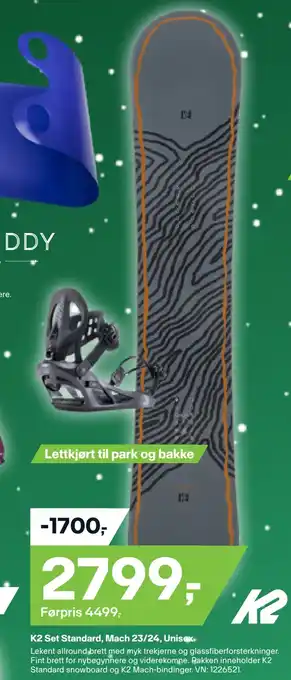 XXL Sport K2 set standard, mach 23/24, unisex tilbud