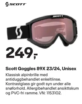 XXL Sport Scott goggles 89x 23/24, unisex tilbud