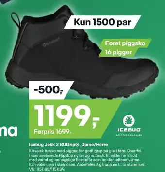 XXL Sport Icebug jokk 2 bugrip , dame/herre tilbud