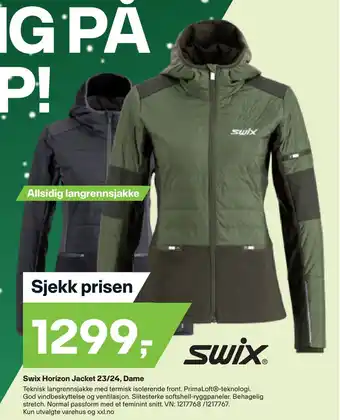 XXL Sport Swix horizon jacket 23/24, dame tilbud
