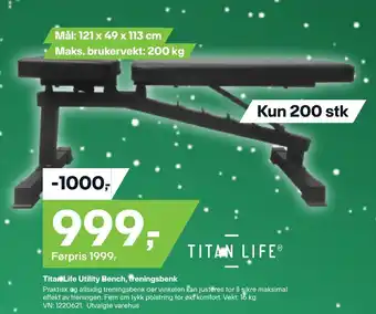 XXL Sport Titan life utility bench, treningsbenk tilbud