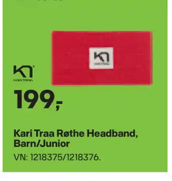 XXL Sport Kari traa røthe headband, barn/junior tilbud