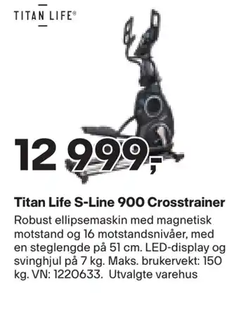 XXL Sport Titan life s-line 900 crosstrainer tilbud