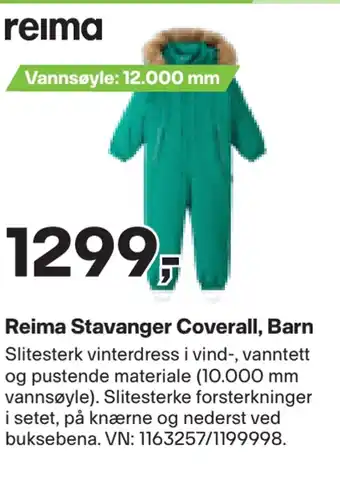 XXL Sport Reima stavanger coverall, barn tilbud
