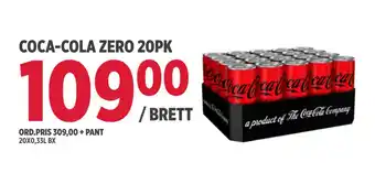 Jacobs Coca-cola zero 20pk tilbud