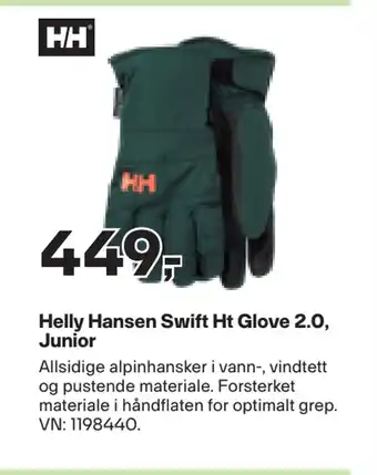 XXL Sport Helly hansen swift ht glove 2,0, junior tilbud