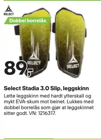 XXL Sport Select stadia 3,0 slip, leggskinn tilbud