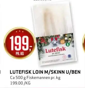 LUTEFISK LOIN M/SKINN U/BEN