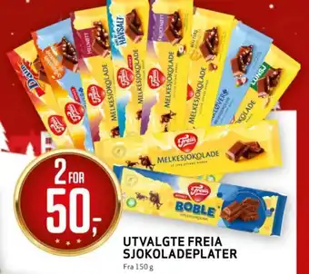 Bunnpris UTVALGTE FREIA SJOKOLADEPLATER tilbud