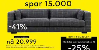 Skeidar Bantry 4-seter i savanne charcoal med sorte ben i tre tilbud