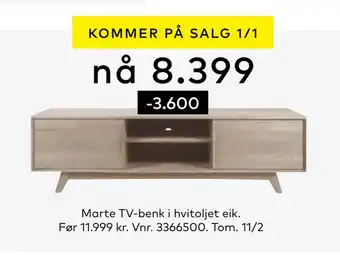 Skeidar Marte tv-benk tilbud