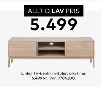 Skeidar Linley tv-benk tilbud