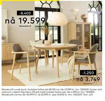 Skeidar Woodcraft rundt bord tilbud