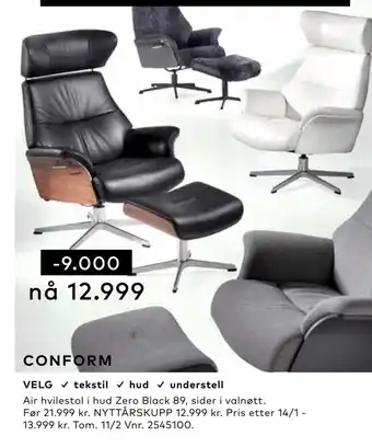 Skeidar Air hvilestol tilbud