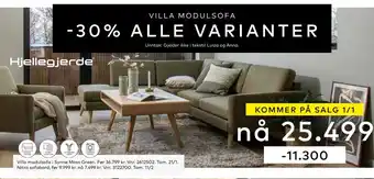 Skeidar Villa modulsofa i synne moss green tilbud