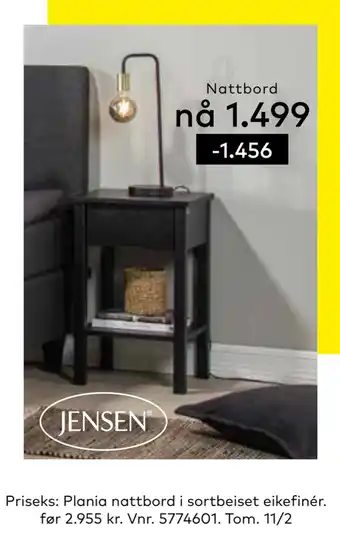 Skeidar Plania nattbord tilbud