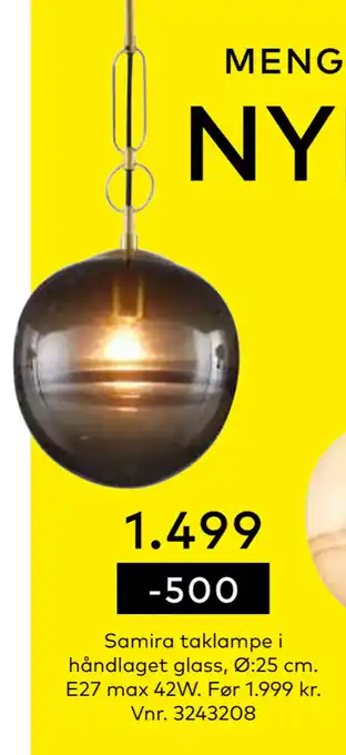 Skeidar Samira taklampe tilbud