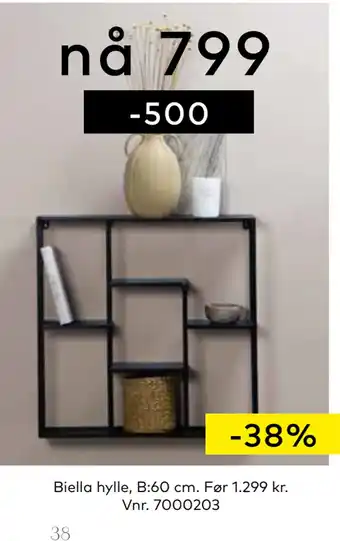 Skeidar Biella hylle tilbud